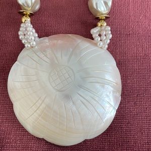 Vintage shell necklace wedding beach ceremony